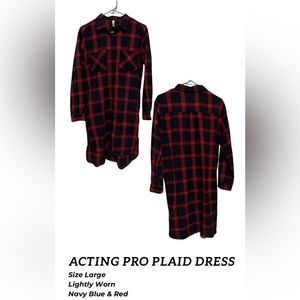 Acting Pro Plaid Dress